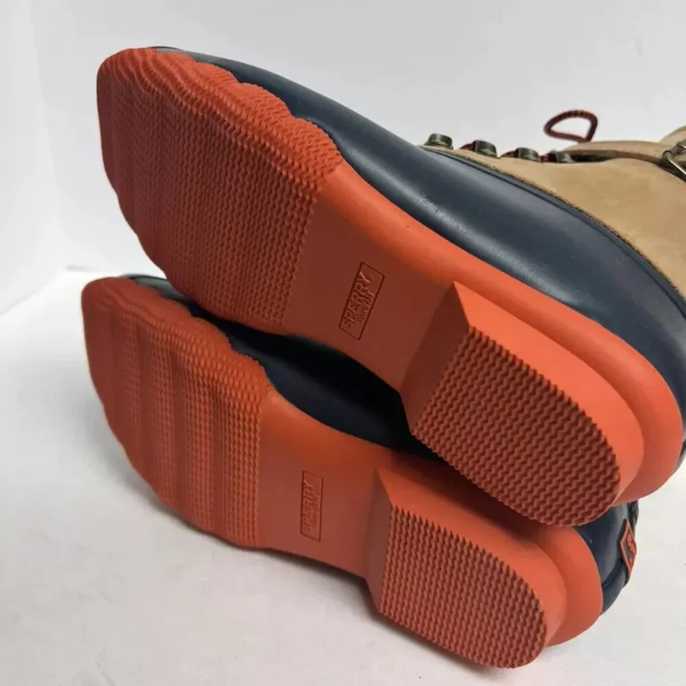 Sperry Womens Shearwater Winter Boot Tan/Navy 6.5 M